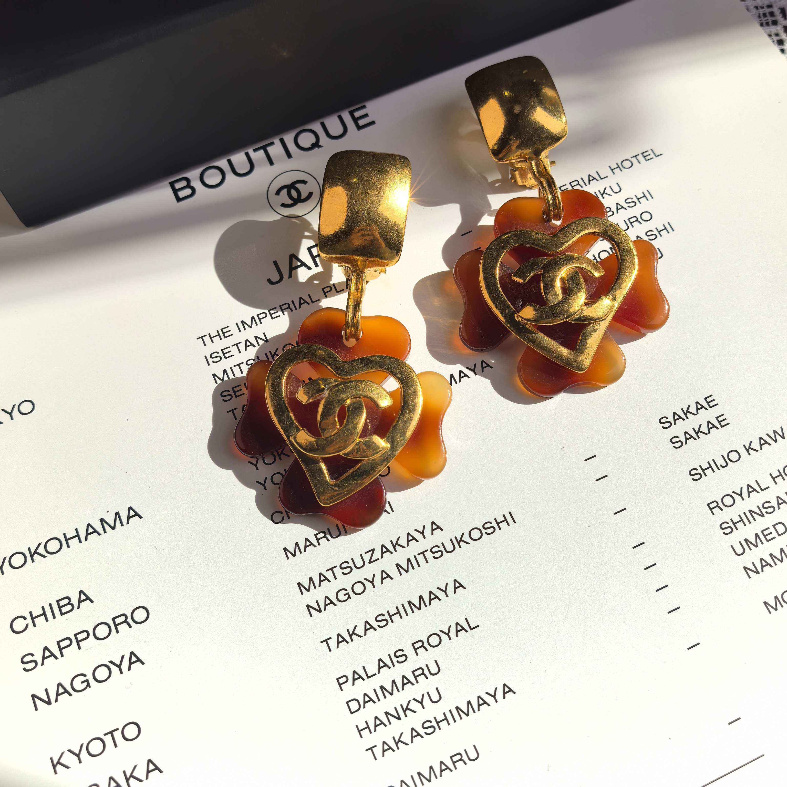 99新 Chanel/香奈儿 Chanel四叶草吊坠耳夹