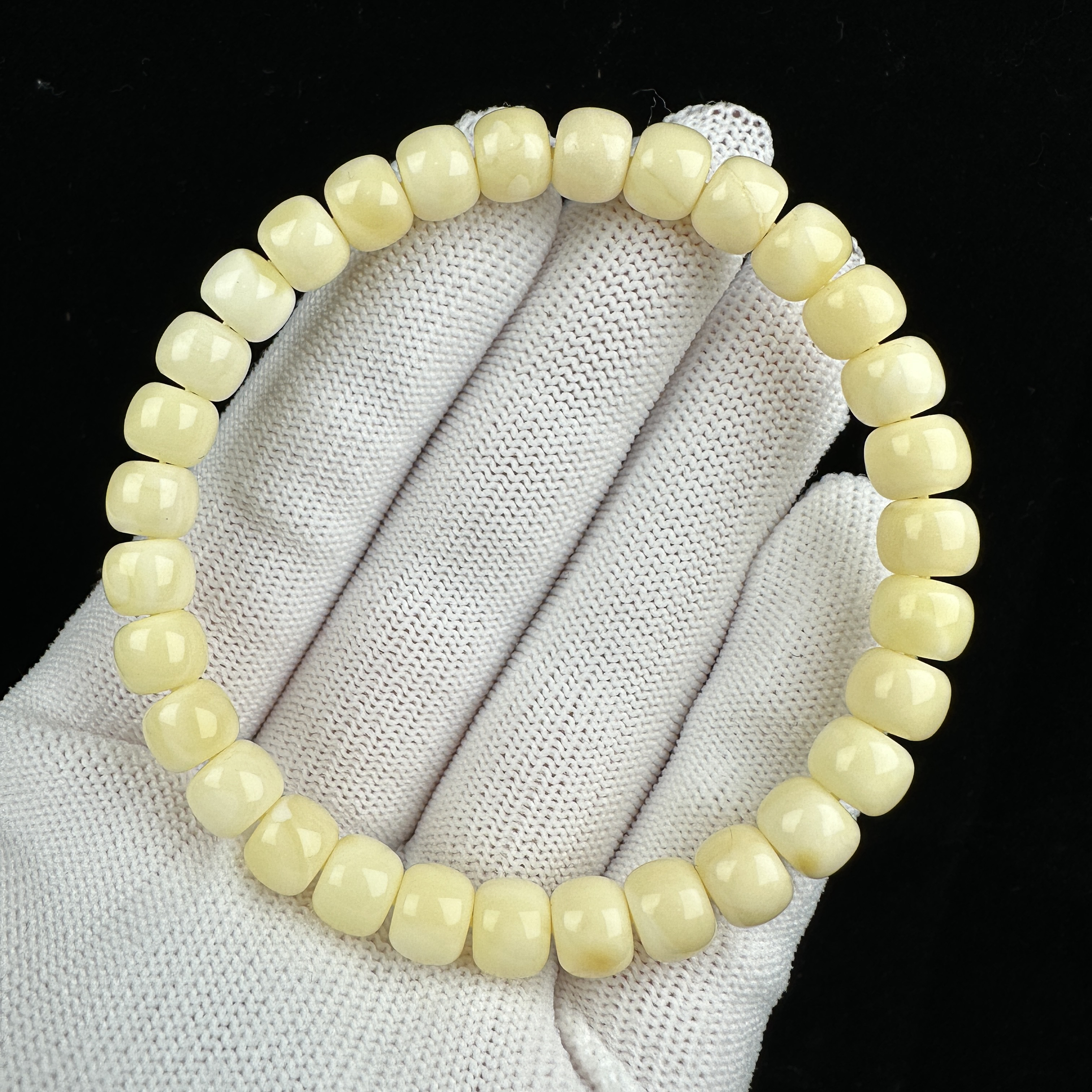 R2352天然原矿蜜蜡手串7.5mm 7.2克支持复检假一赔四