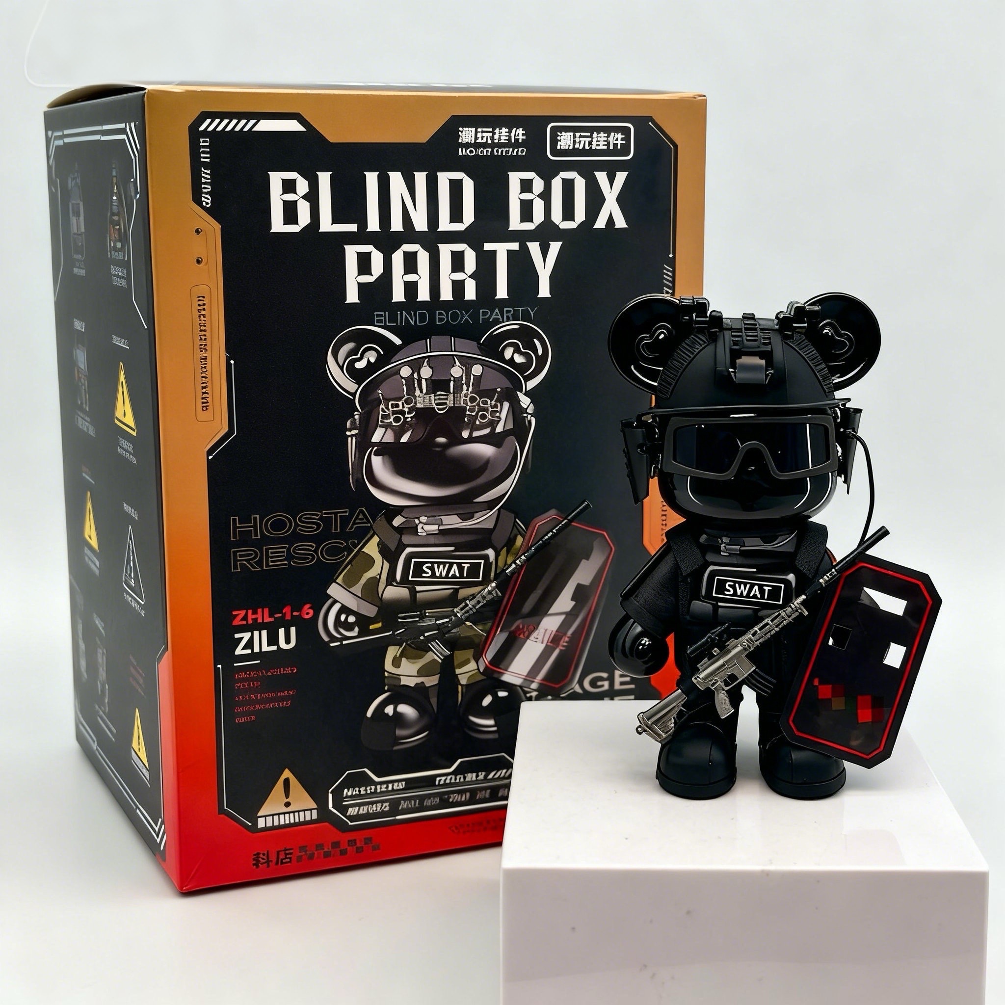 熊子路　T警超帅（32厘米）警察系列摆件手工创意手办家居摆件松弛感