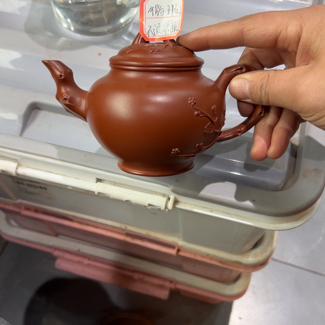 紫泥茶壶手工制作290cc