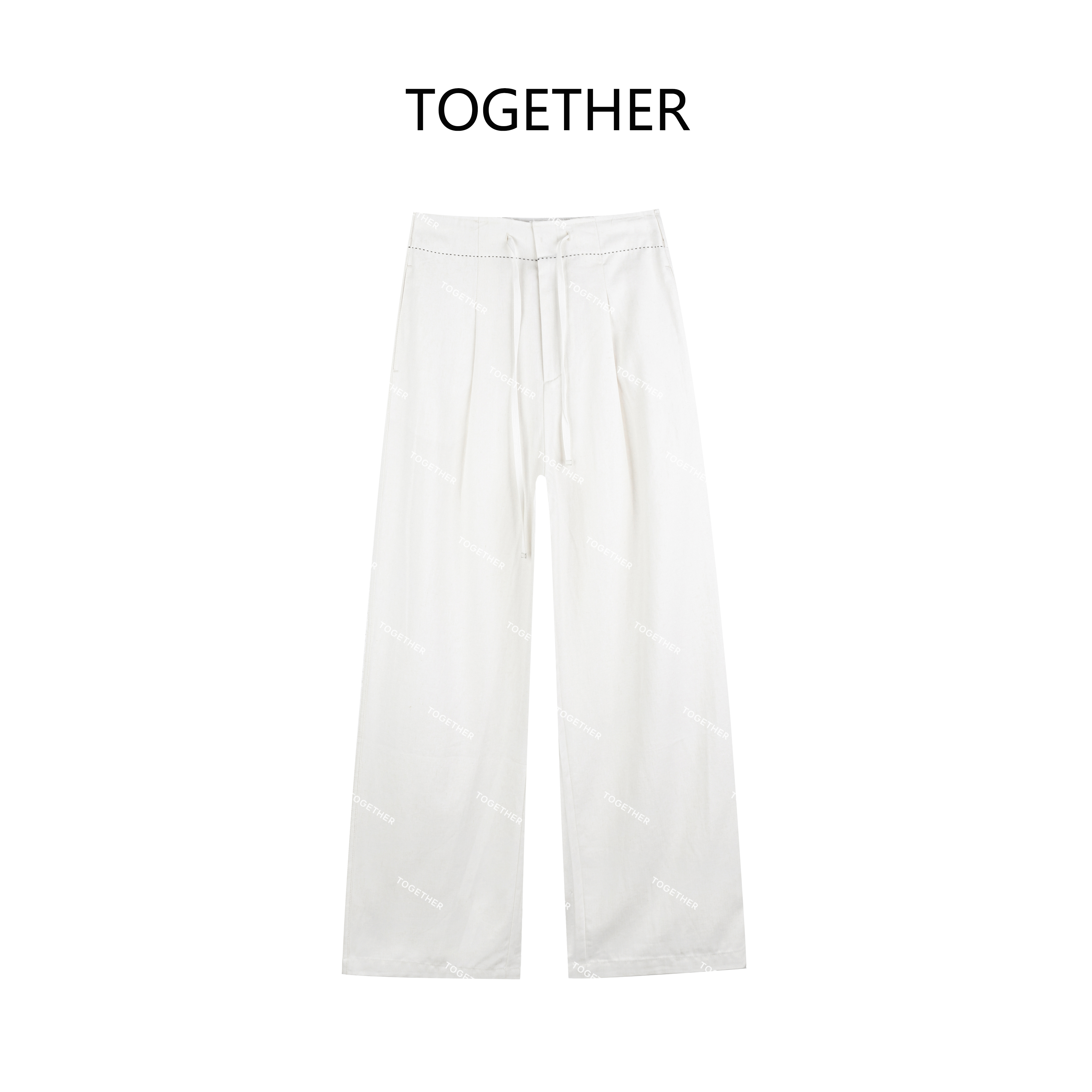 【TOGETHER】阔腿裤夏薄2025新款小个子长裤高腰直筒休闲裤00069