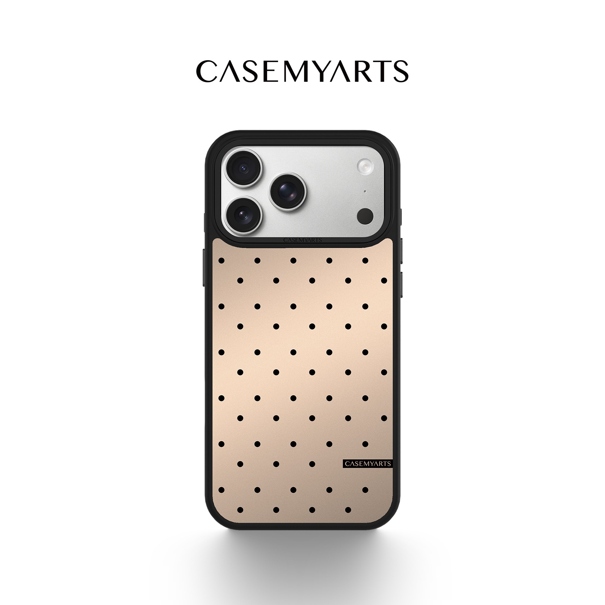 CASEMYARTS香槟波点轻薄防摔磁吸手机壳适用苹果17/16/15/Pro/Max