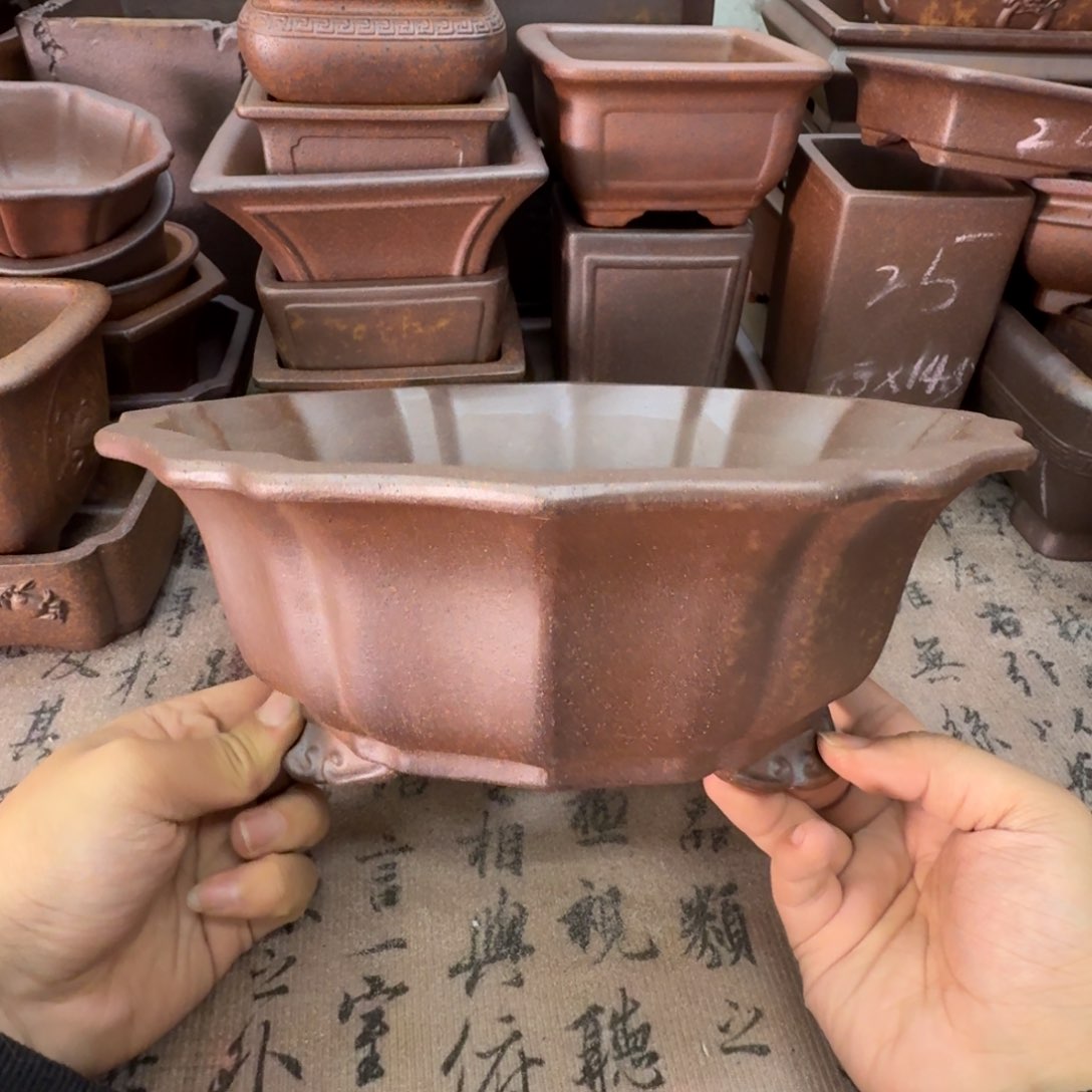 紫砂花盆70号宜兴紫砂正品25x8.5