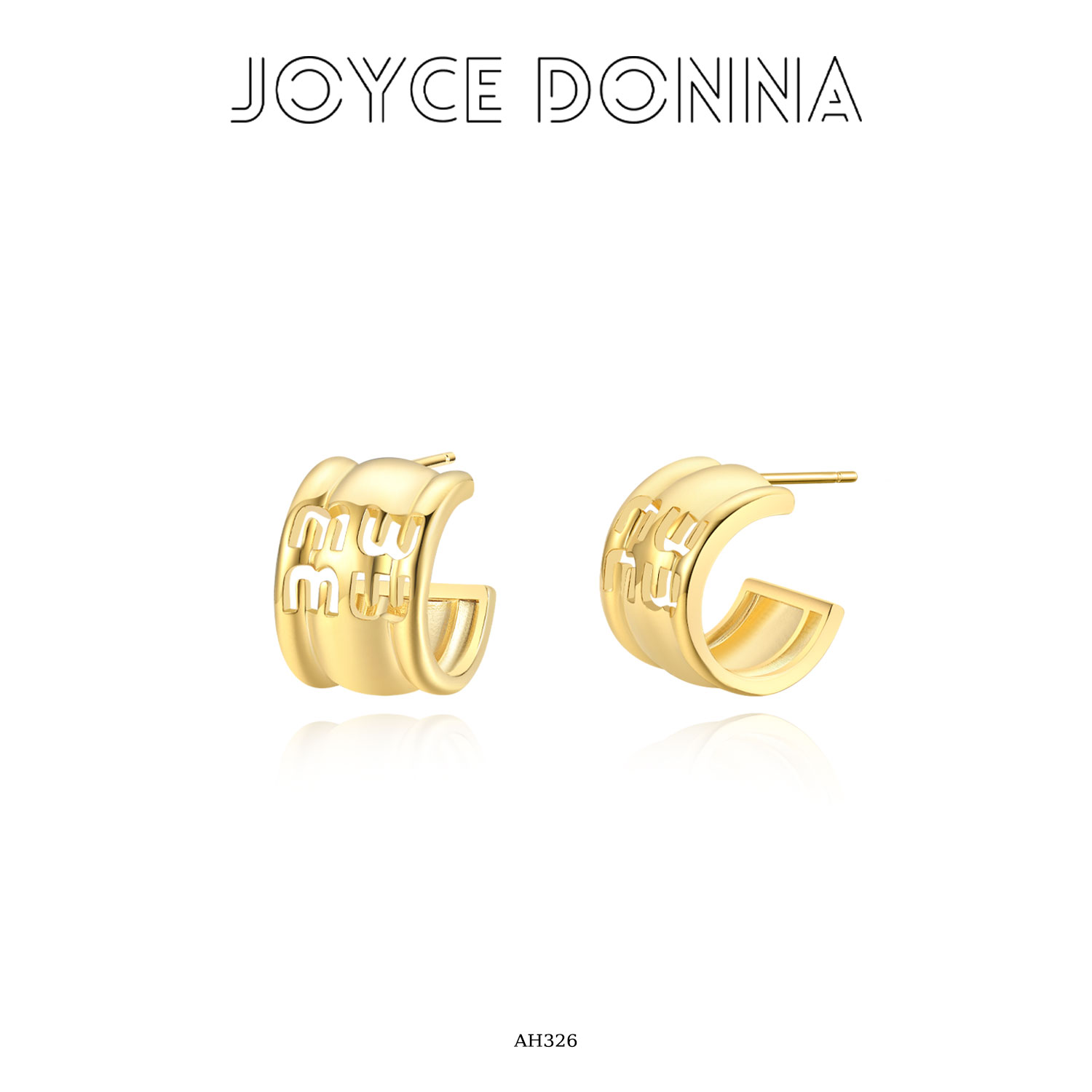 铜合金耳饰 时尚气质简约百搭简约高级感字母耳环 AH326
