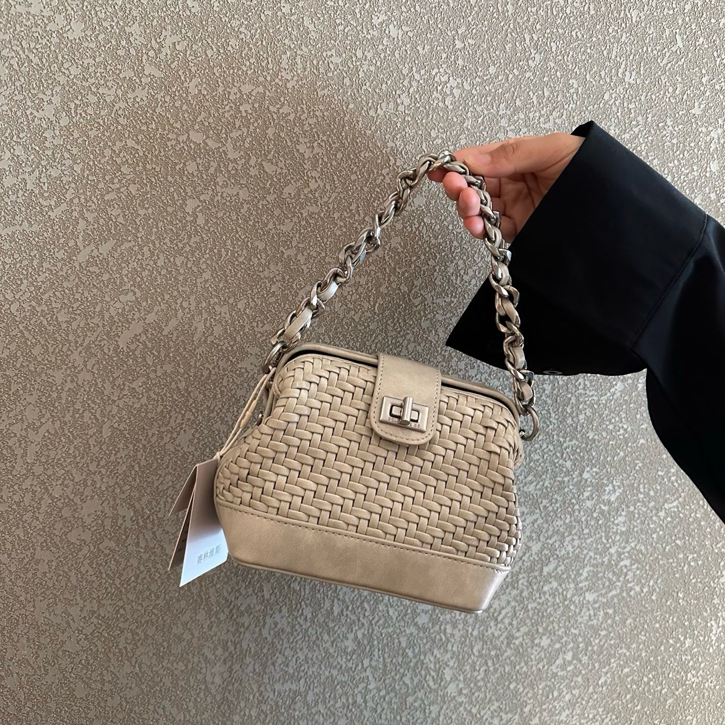 【编织系列】selinweiss-新款手工编织包老钱风斜挎包7089手作贝壳N