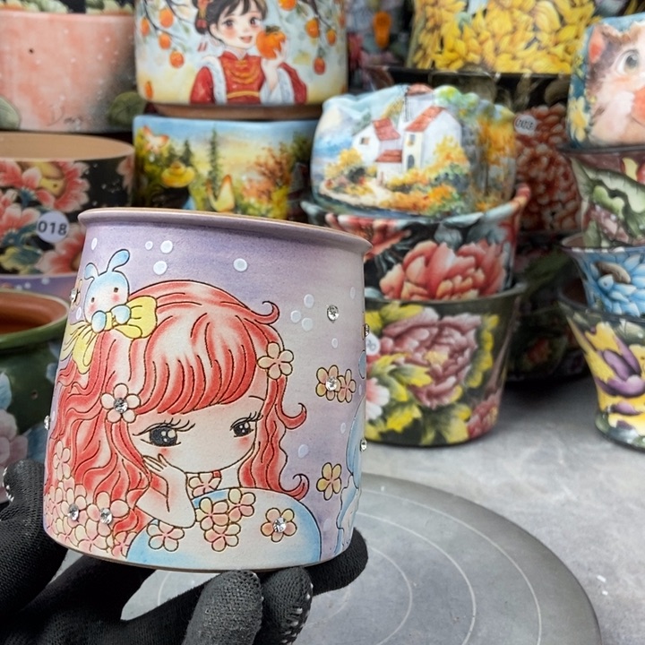 红陶景德镇艺术手绘作品