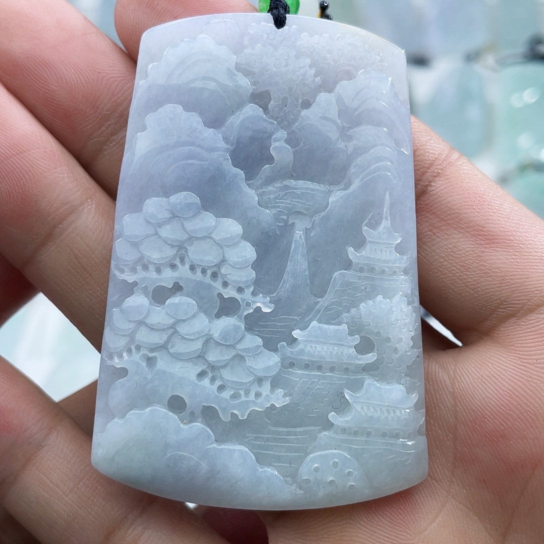 颈饰未镶嵌翡翠一**好翡翠