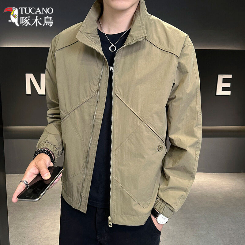 TUCANO/啄木鳥2025春季新款时尚休闲立领夹克外套男士百搭上衣潮