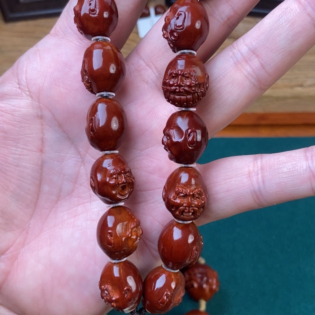 橄榄核手串/手链大****9十八罗汉手持15