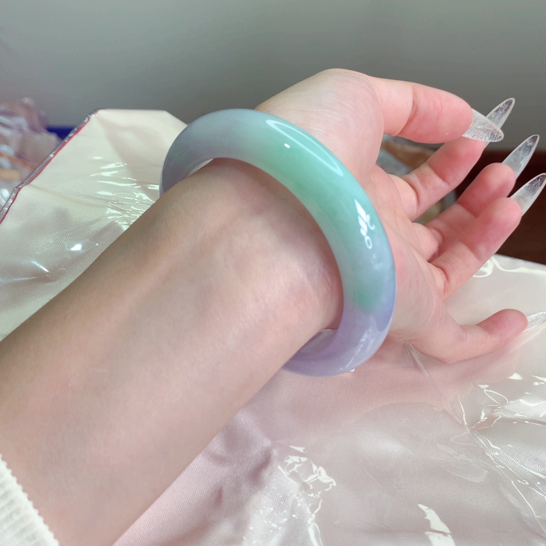 翡翠手镯未镶嵌天然缅甸翡翠A货手镯 8号