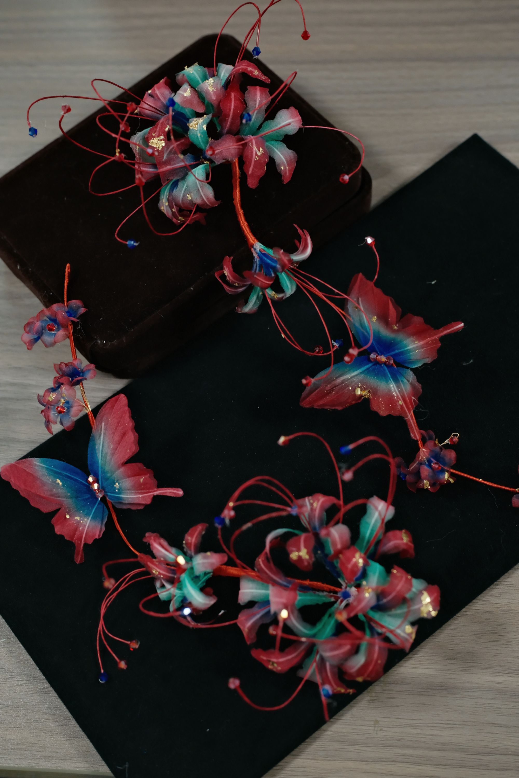 耀如春华胭脂泪彼岸花【套装链接】 原创古风头饰汉服配饰