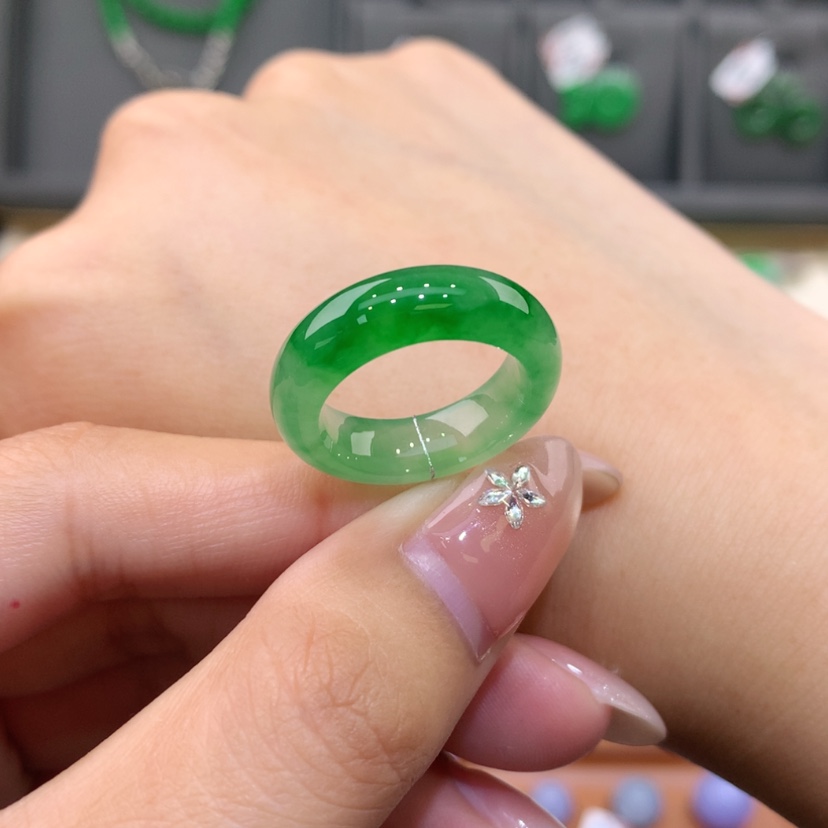【闪购商品】未镶嵌戒指翡翠9-10号