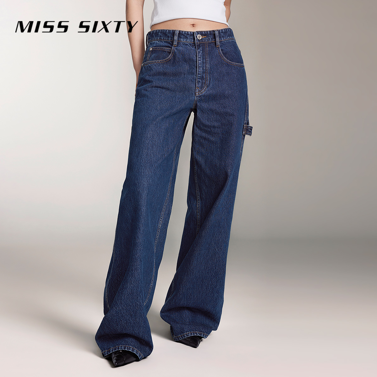 【进口牛仔面料】Miss Sixty牛仔裤女低腰直筒复古百搭