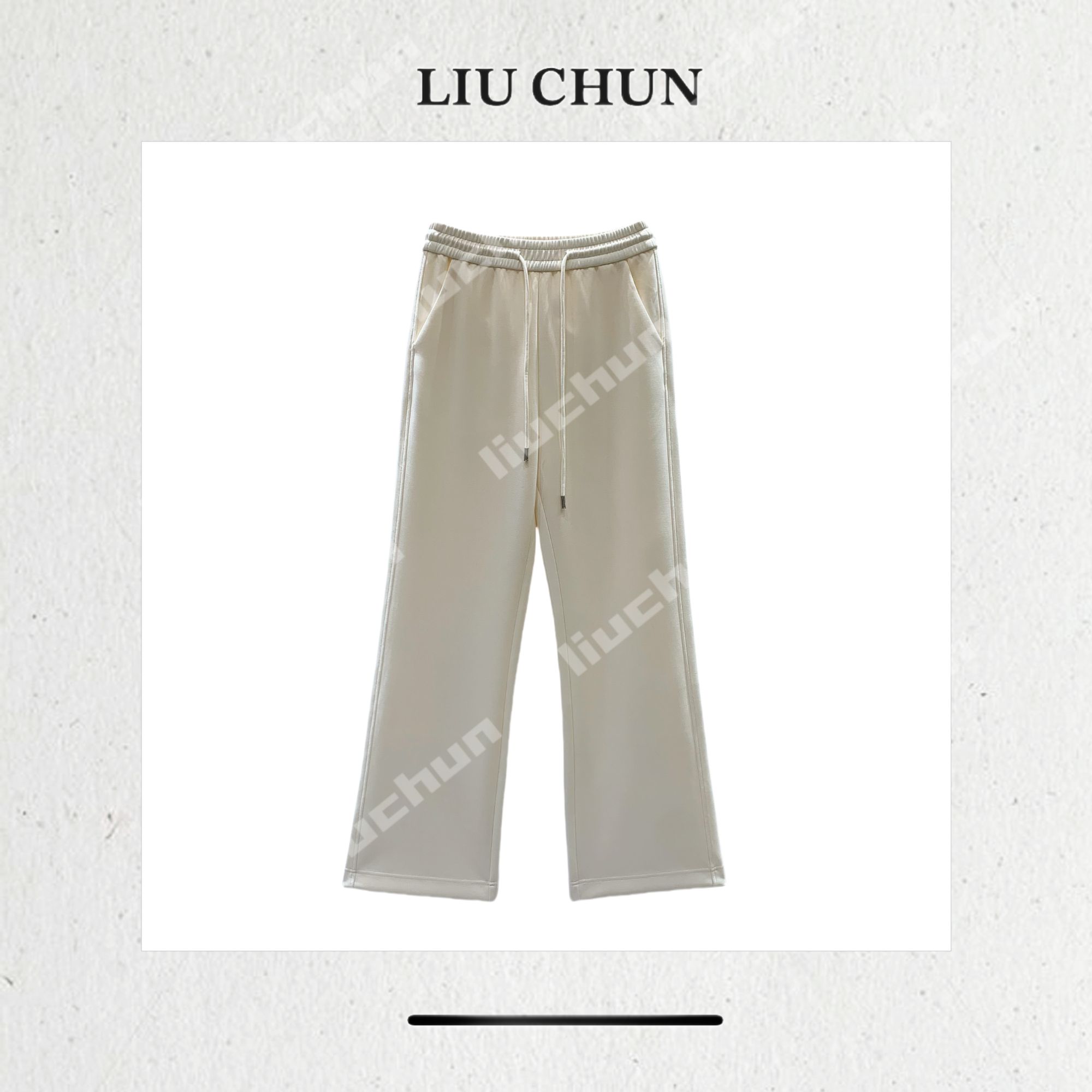 【面膜裤】CHUN家抽绳纯色舒适高级夏季修身直筒裤