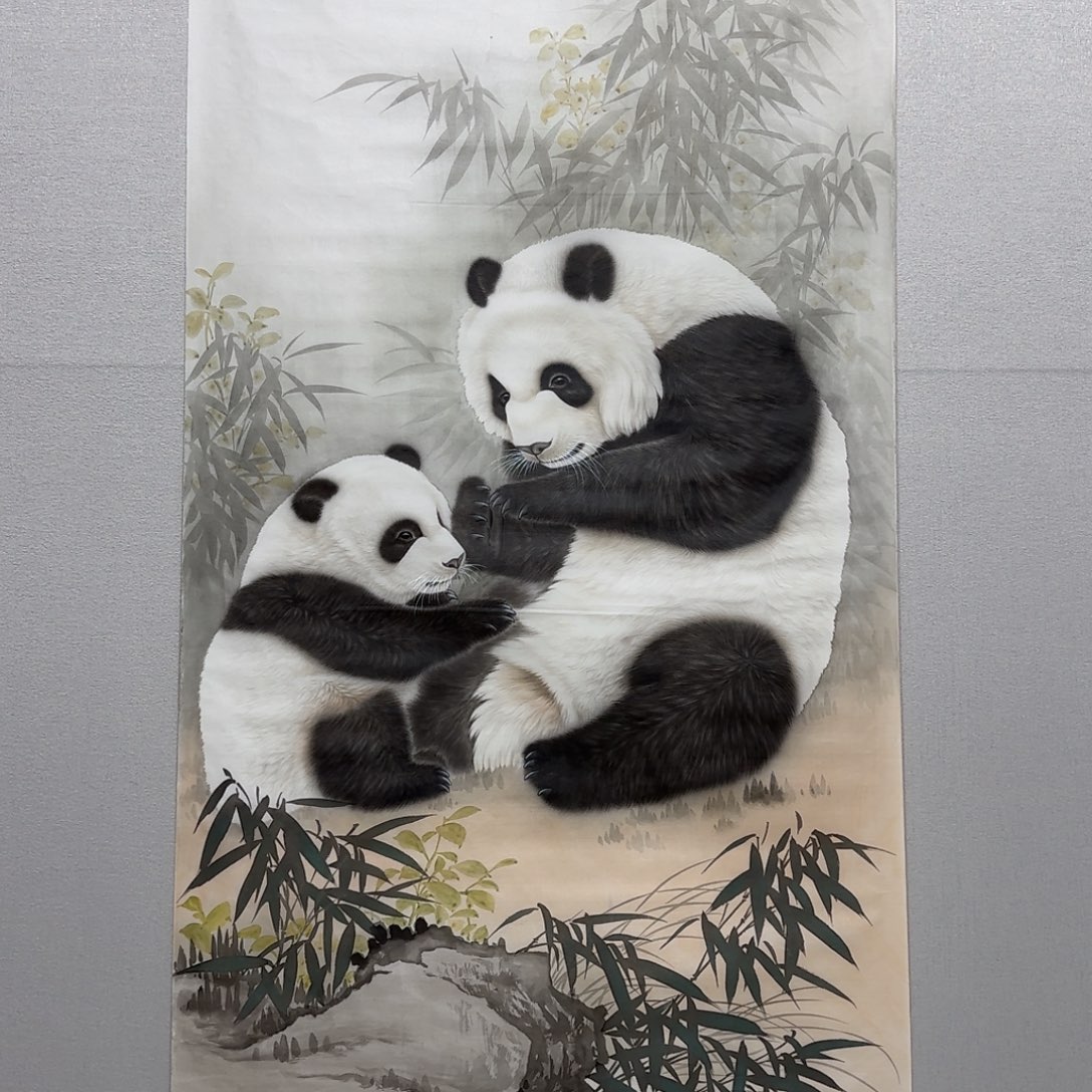 国画丝绢四尺工笔国宝图贾敏