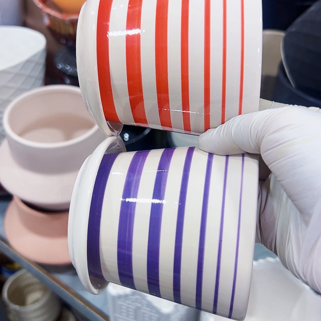 有孔，外贸尾单陶瓷花盆凑单10米包邮