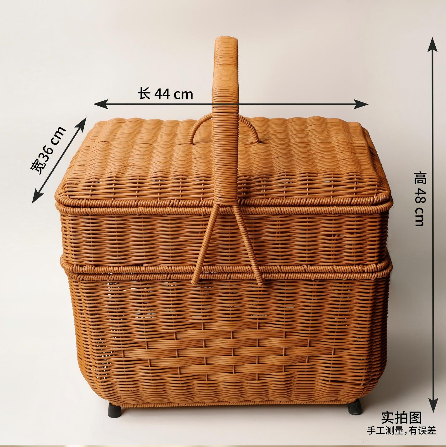 方形双层拜拜篮子大号大容量家用户外多功能装鸡鸭鹅菜拜拜篮子篮