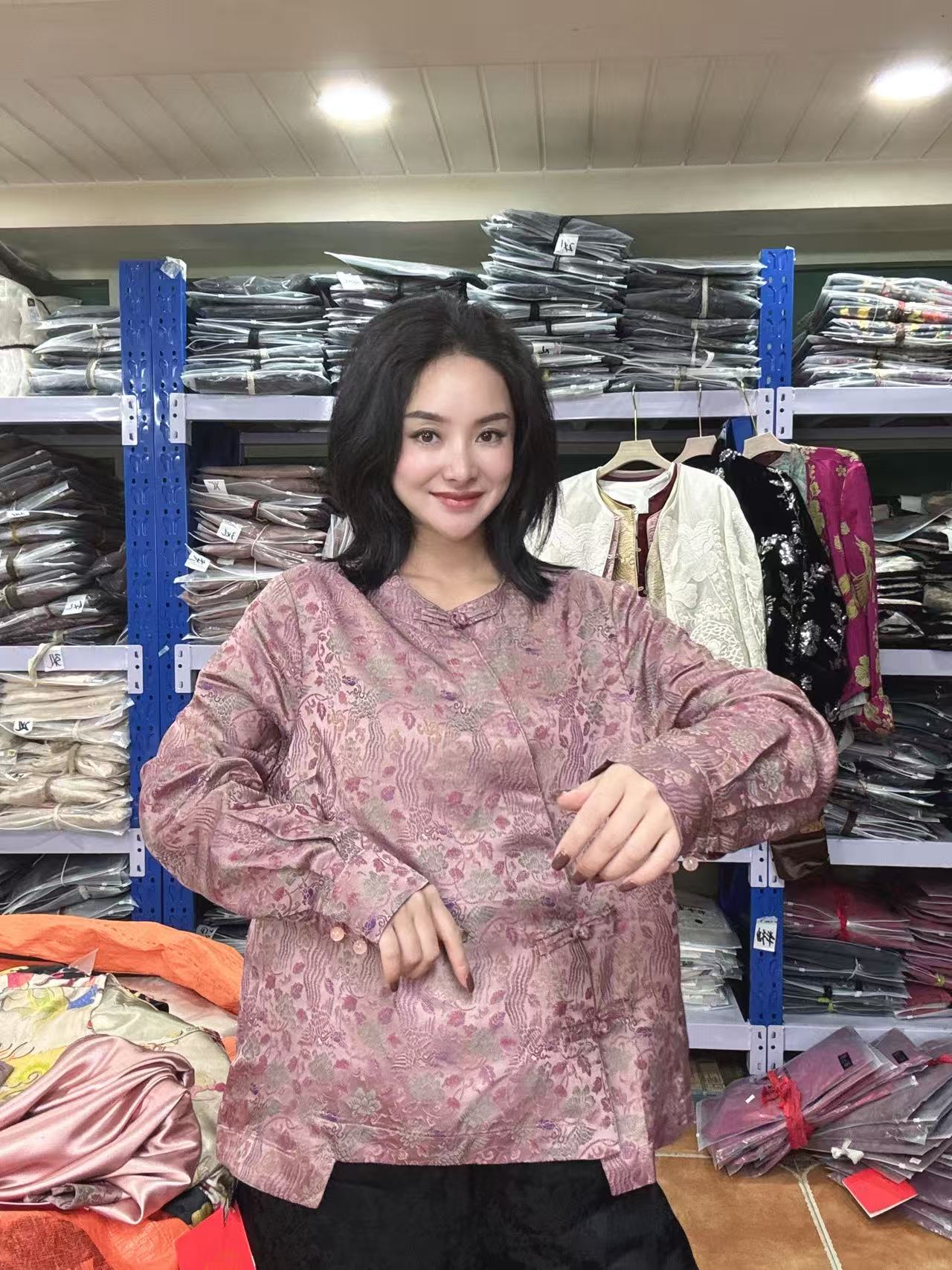 【一潮家】601-800刺绣外穿内搭新中式国风宽松开衫气质显瘦女装