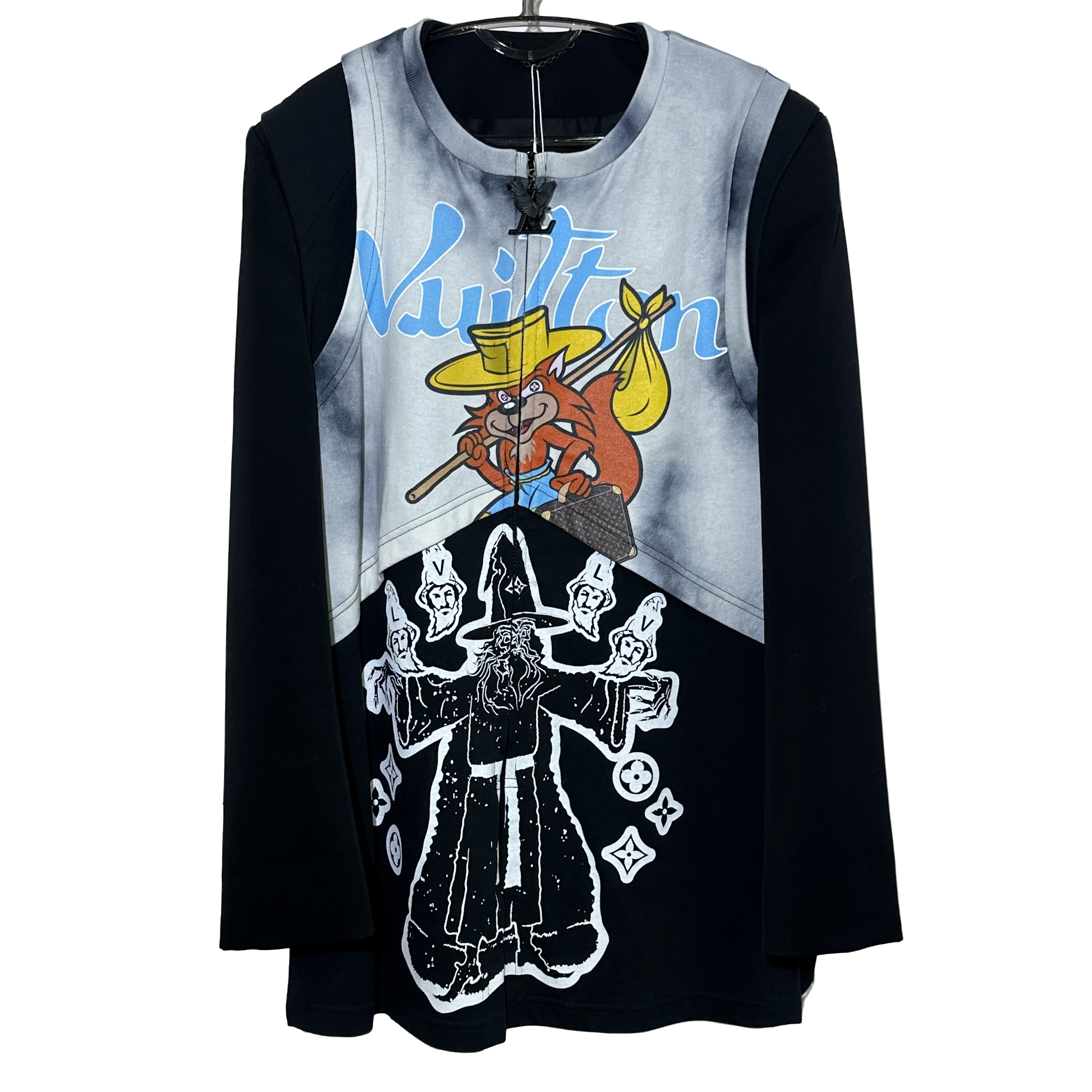 未使用 LouisVuitton/路易威登 54码 卡通图案黑色外套 W407