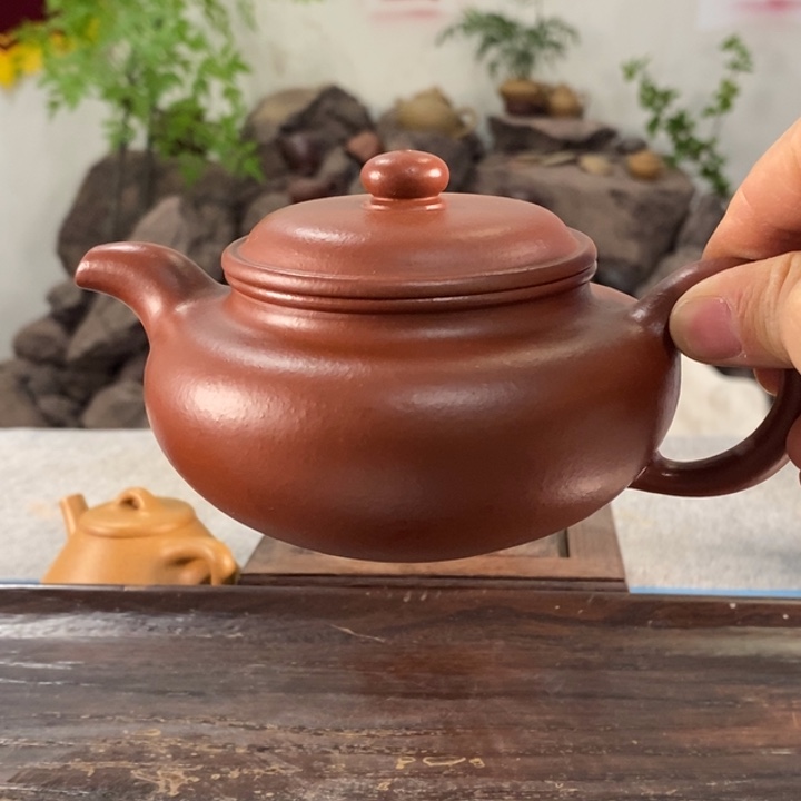 紫砂茶壶小煤窑朱泥仿古270左右的容量半手制作