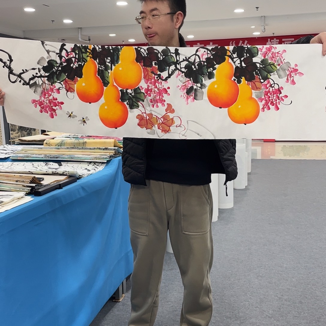 国画今天上午国画作品展示