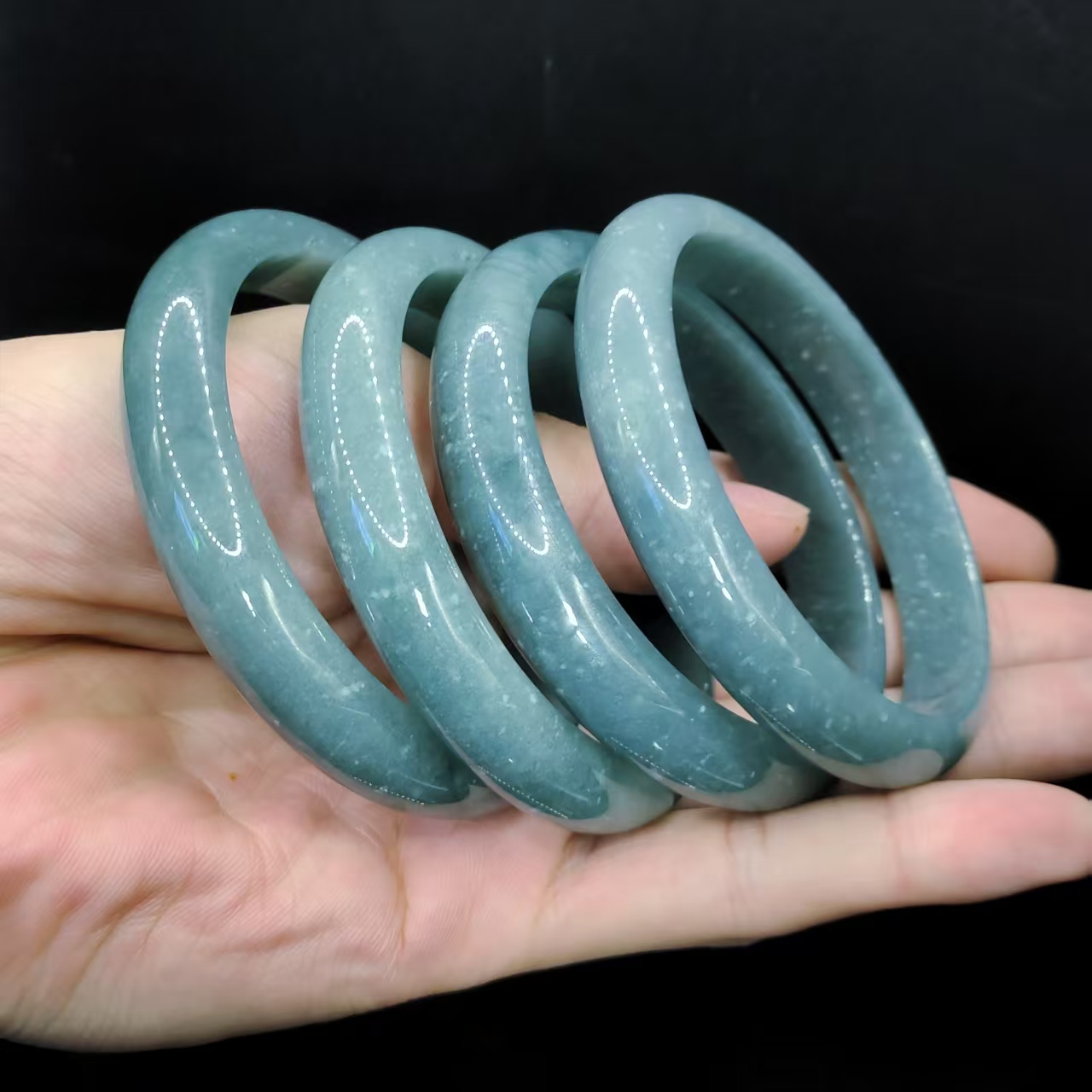 【老三珠宝】翡翠宽条手镯GS【多样性发其一】圈口52-64mm