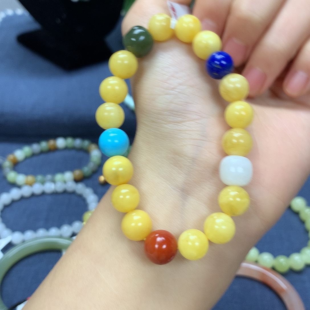 琥珀手链未镶嵌琥珀蜜蜡手链os