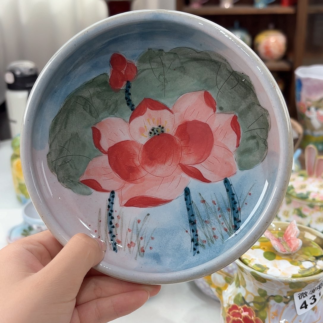 景德镇手绘高温釉下彩陶瓷茶具