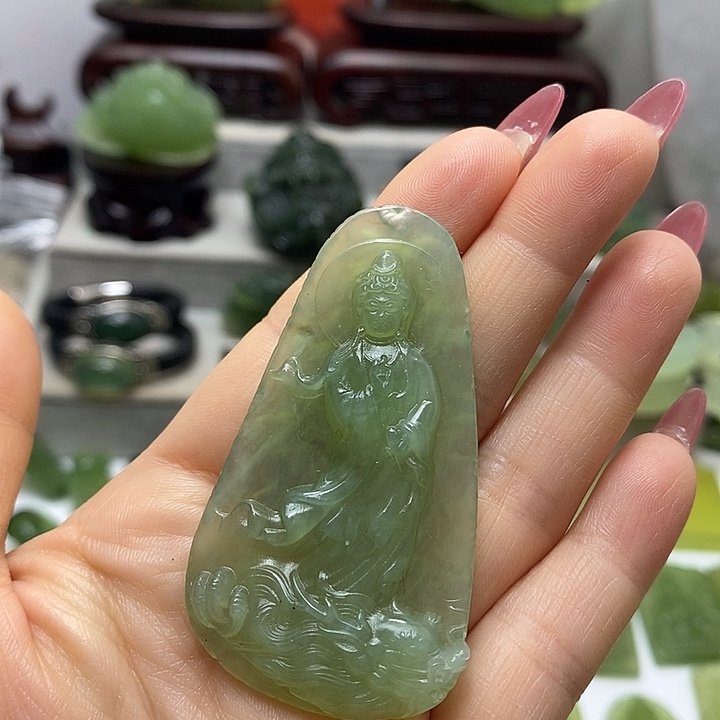 蛇纹石玉未镶嵌手把件