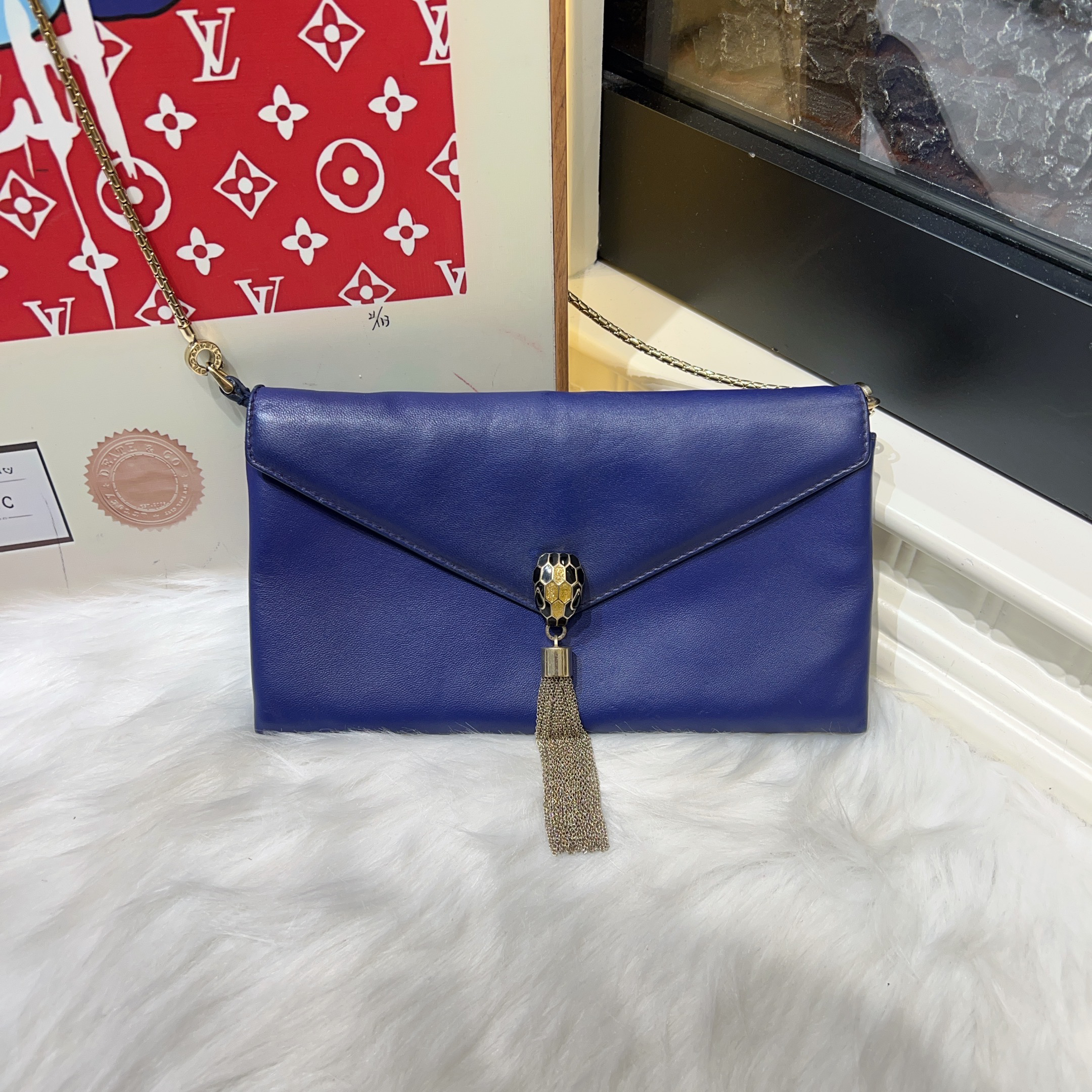 95新 BVLGARI/宝格丽 宝格丽蛇头woc单肩包a6590