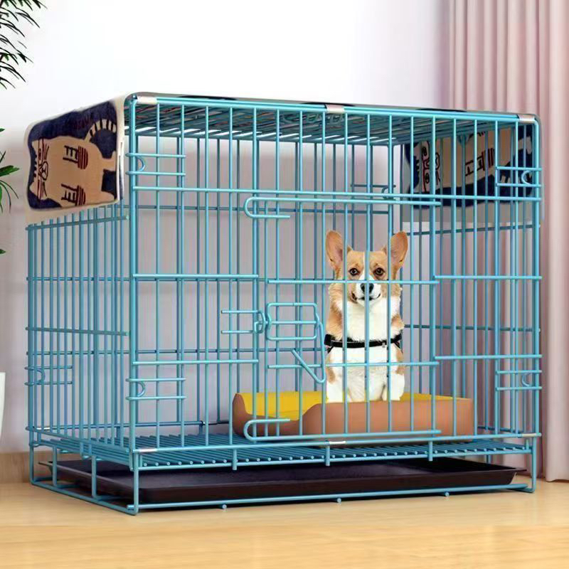 加粗可折叠狗笼子适合大中小型犬室内家用带厕所泰迪金毛适用
