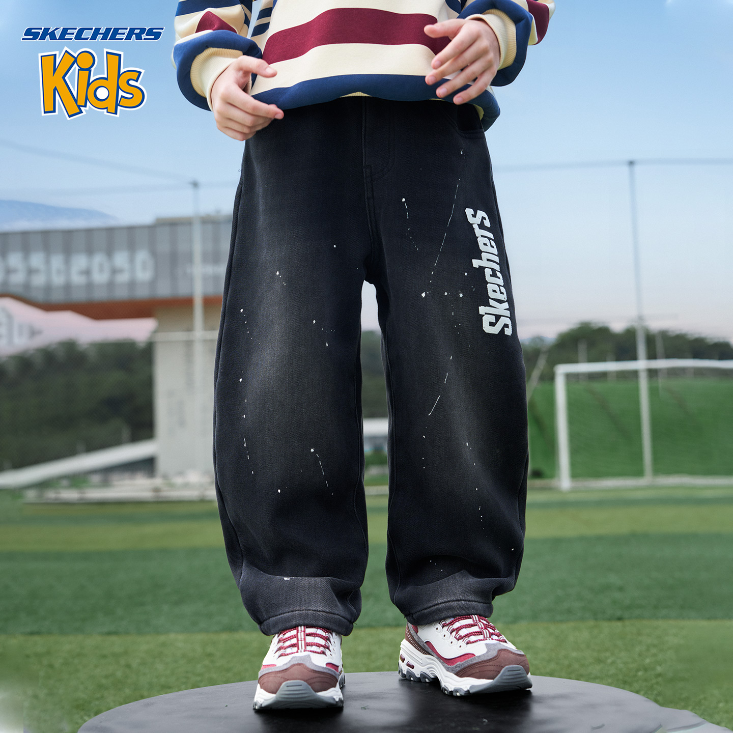 【ZL】SKECHERS斯凯奇童装新款裤子休闲裤男童宽松H425B025