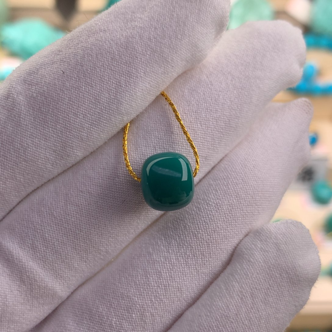 绿松石珠宝奇石未镶嵌9.6×8.5