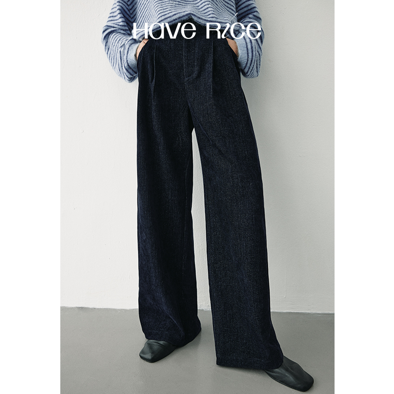 【雪尼尔垂垂软软裤】 直筒垂坠显瘦百搭舒适中腰休闲裤