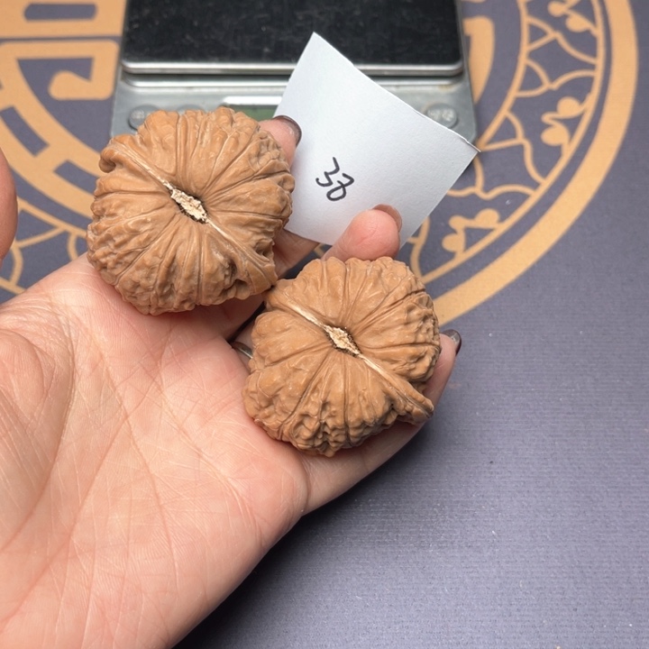 文玩核桃把件45南瓜墩