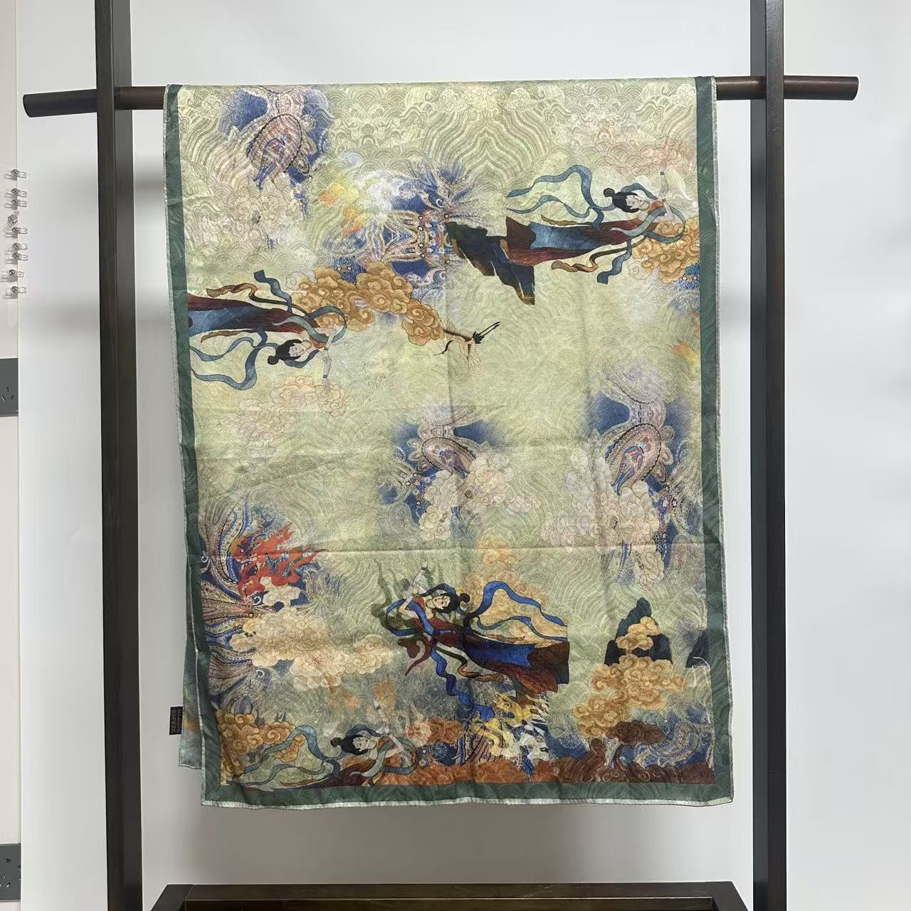 【孤品006】70*180女薄款双面中国风蓝色复古不掉色条纹丝巾