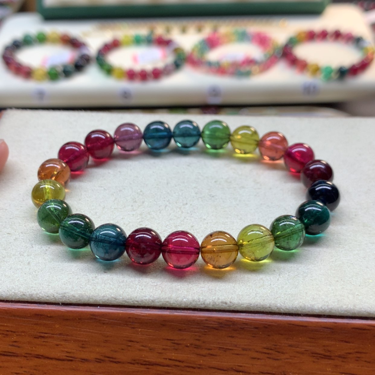 【闪购商品】碧玺手链未镶嵌碧玺色标8.8mm