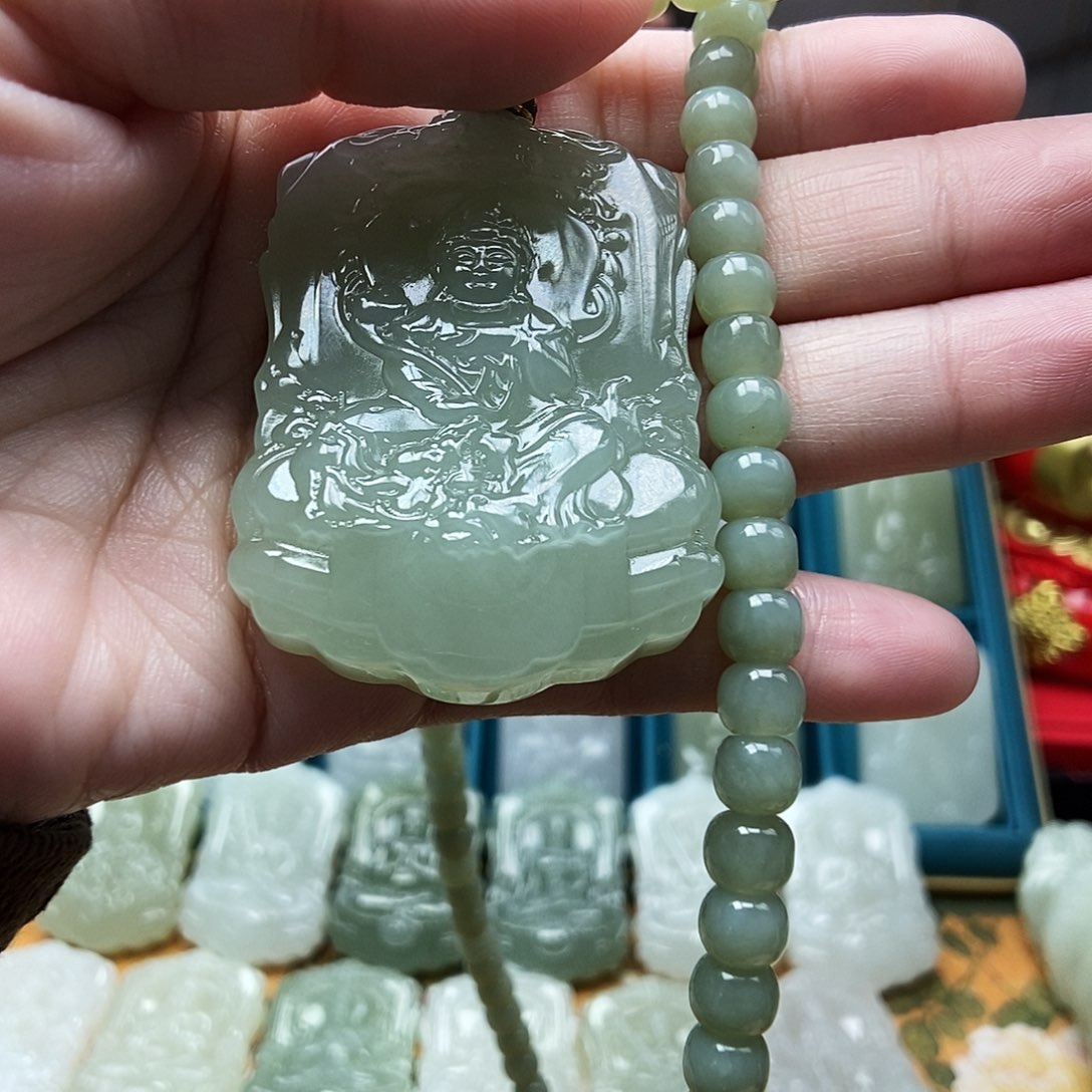 和田玉颈饰未镶嵌海**浪