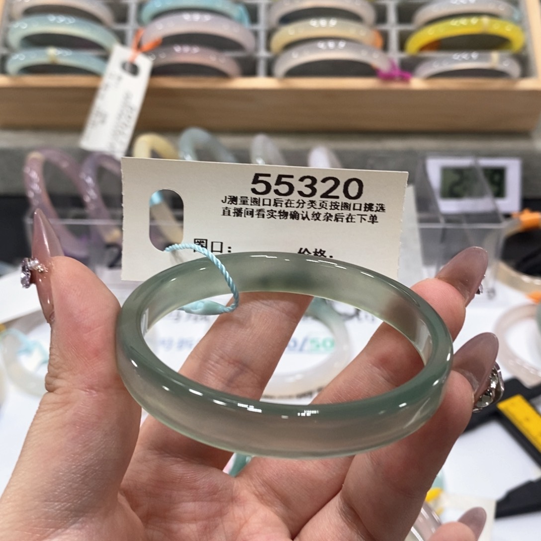 55320/55圈口玛瑙玉髓三生三世叮当美人条紫罗兰白月光晴水天蓝