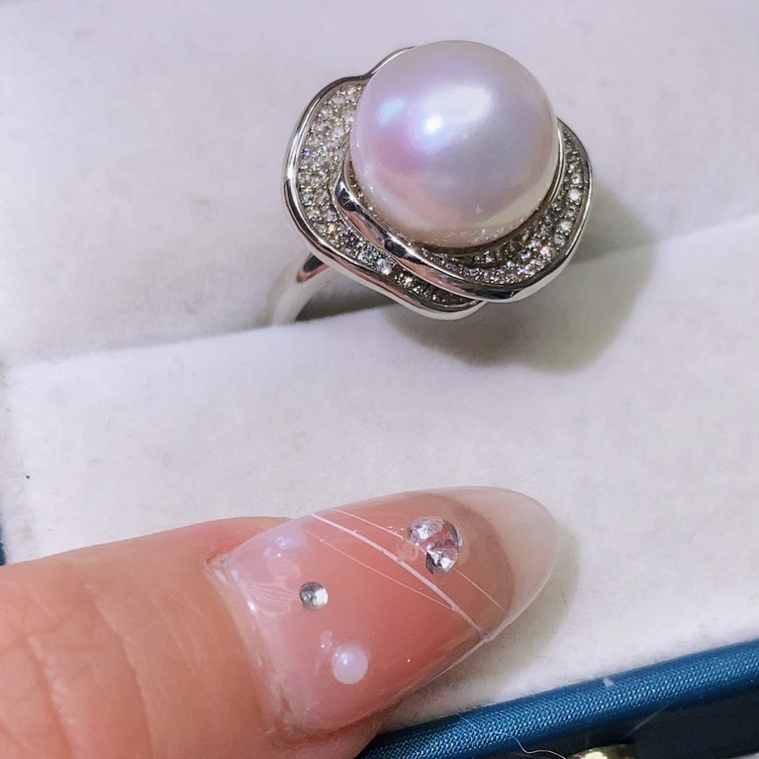 淡水珍珠戒指合金