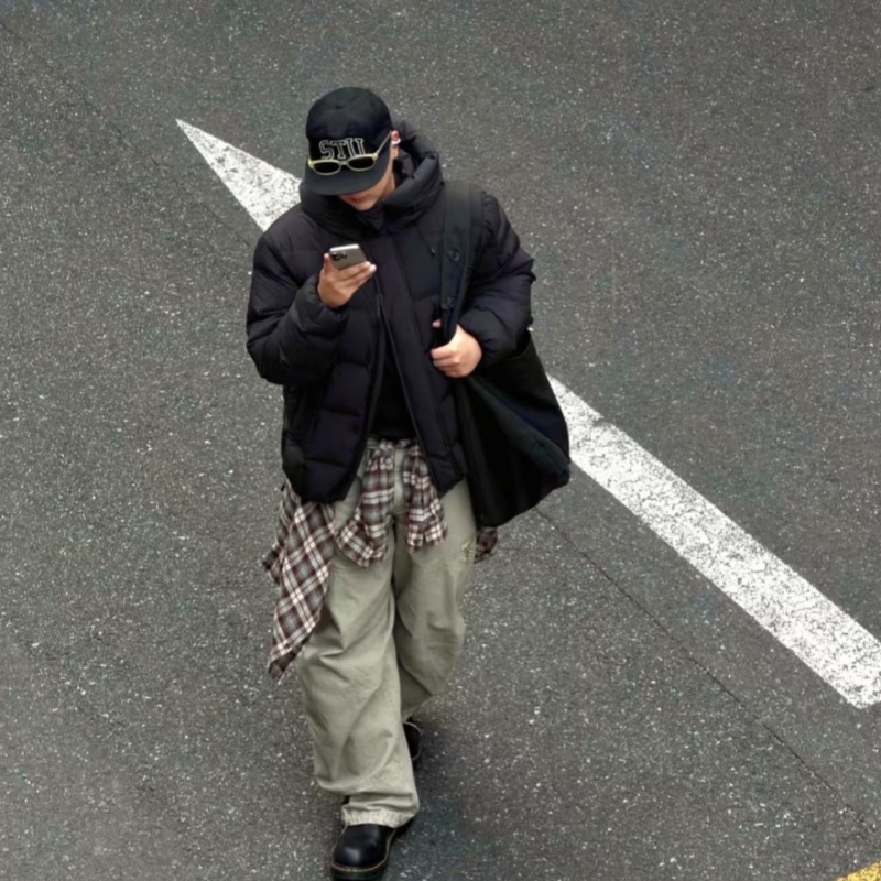 【外贸家居裤】连帽冬季美式男士T恤