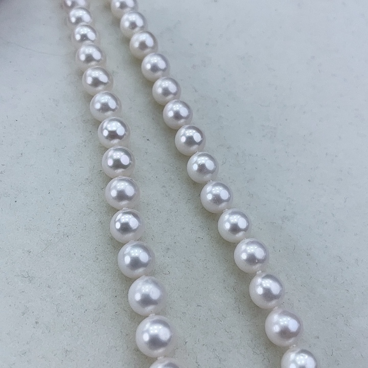 淡水珍珠颈饰银S925镶嵌8➕极光冷白高品