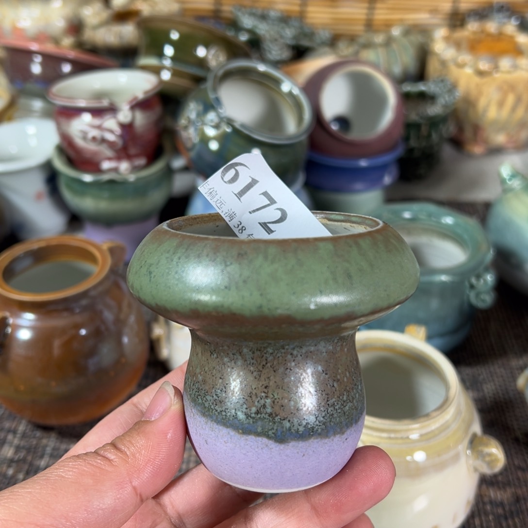 红陶景德镇手工花盆