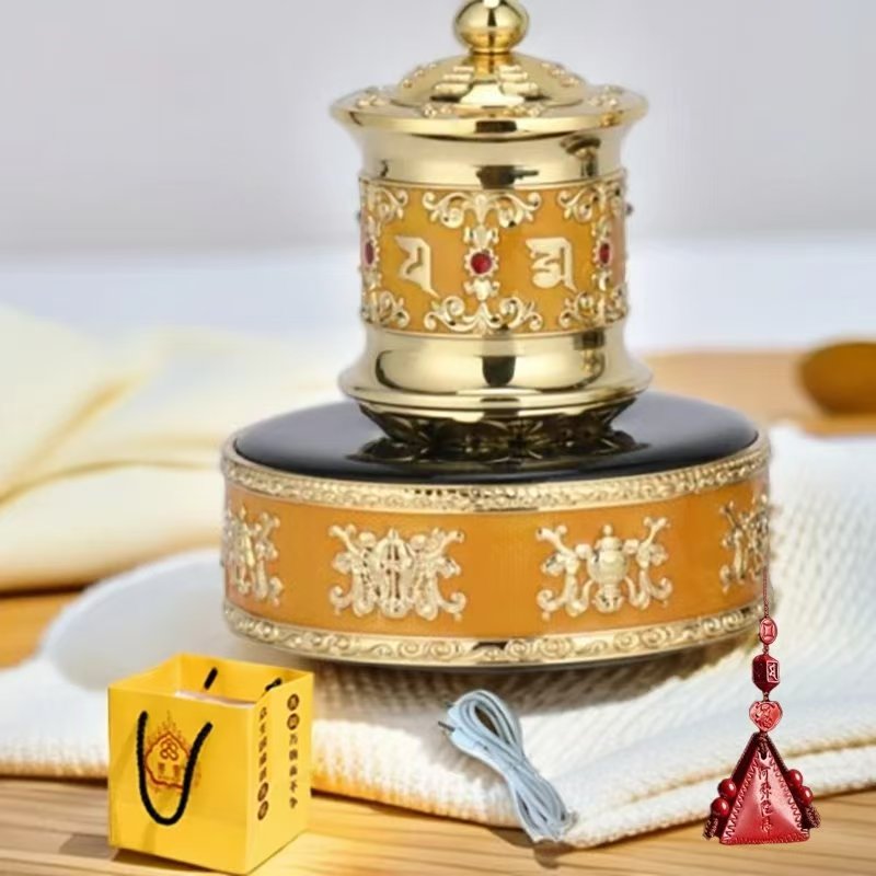 【青青专属】太阳能转金轮家用车载摆件客厅博古架收银台摆件