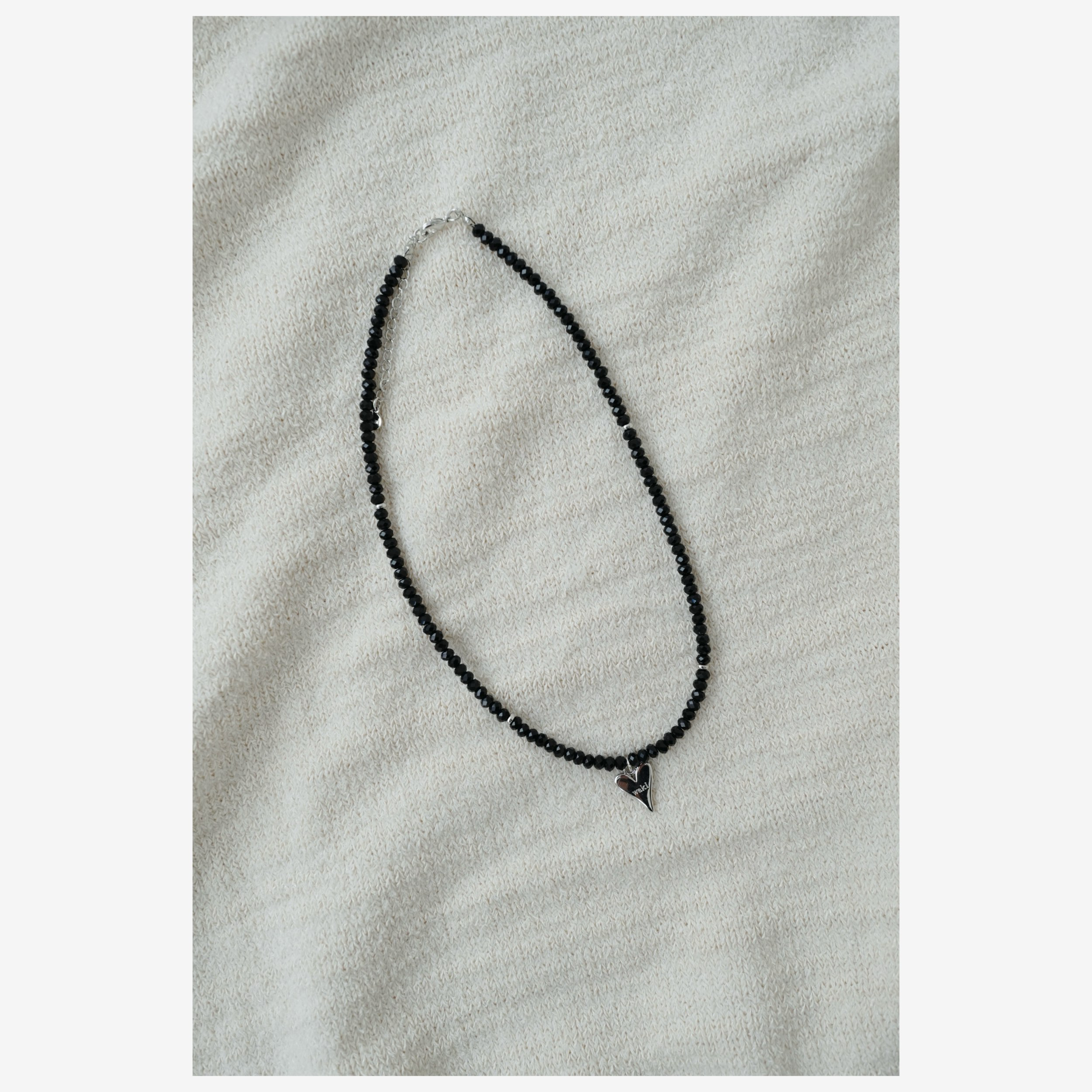 铜合金仿水晶项链 小小小爱心项链饰品