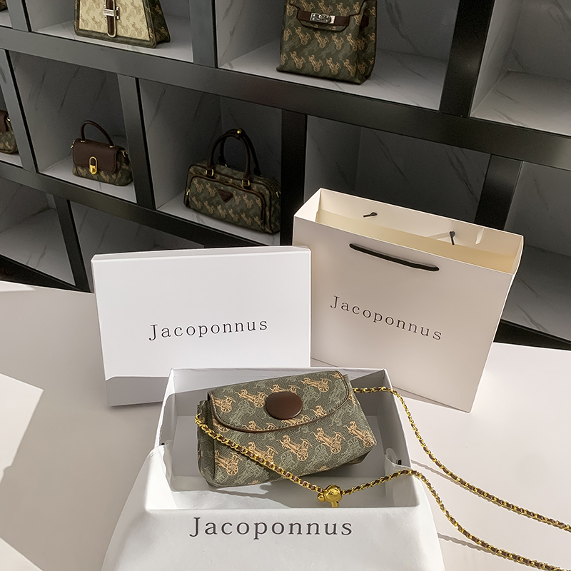 【雅各邦】真皮枕头包女2025新款休闲百搭时尚轻奢气质潮流链条包