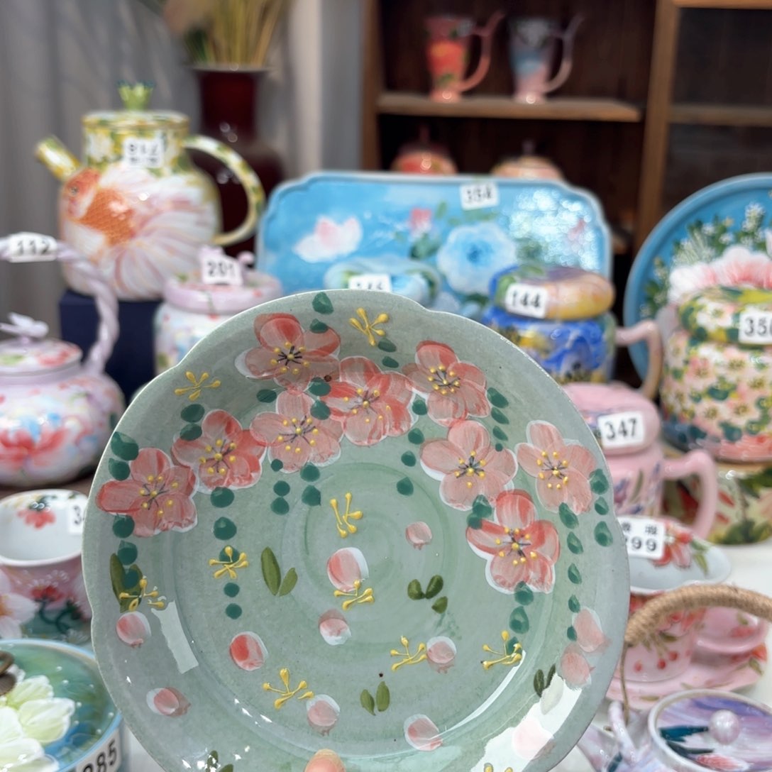 景德镇手绘高温釉下彩陶瓷茶具