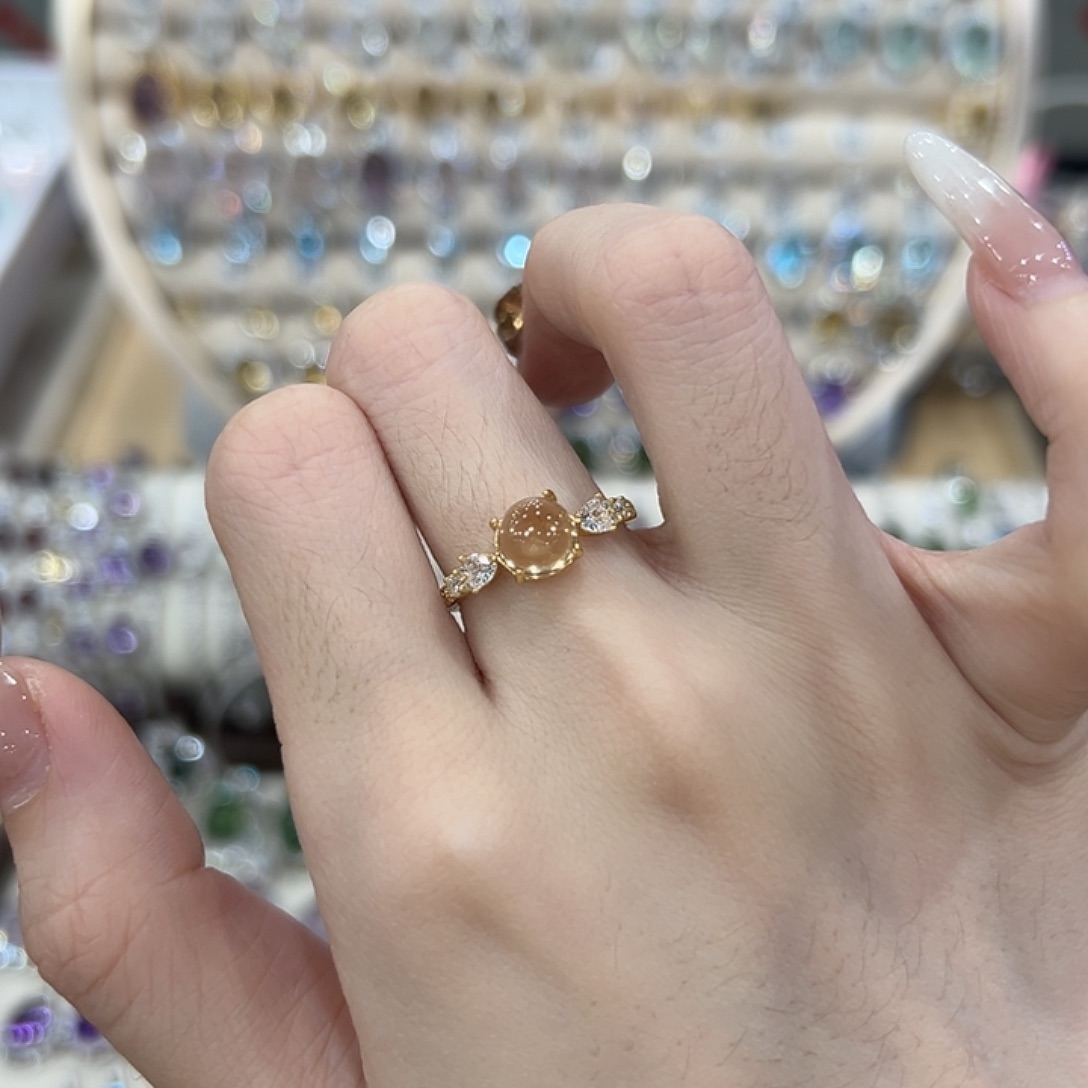 银S925镶嵌戒指黄晶