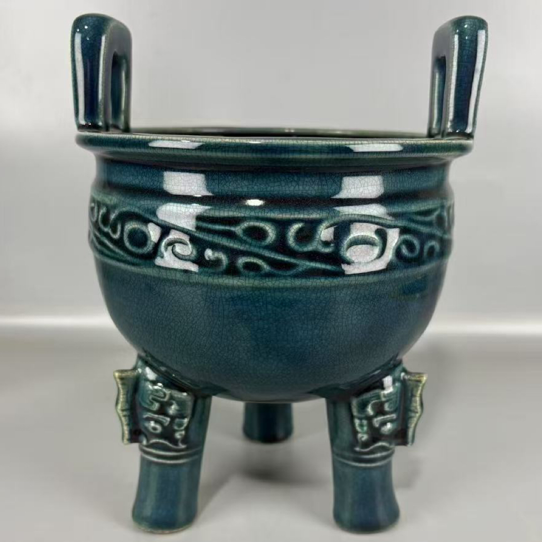 手工制作陶瓷摆件青瓷中式工艺品
