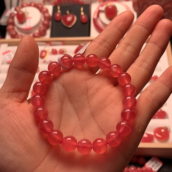 菱锰矿（红纹石）手绳未镶嵌